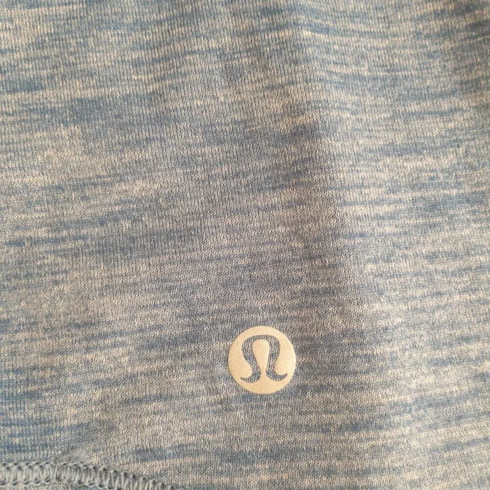 Lululemon Blue Crossback Tank Top Built-In Bra Lightweight Draped Back (size S)